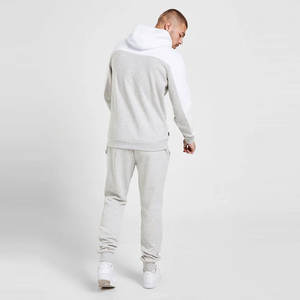 Chándal con Capucha para Hombre, Premium, Maternidad, Color Sólido |   Conjunto Deportivo Color Blanco Ártico Heather Oatmeal |   Entrenamiento Deportivo Urbano - Product Image 2