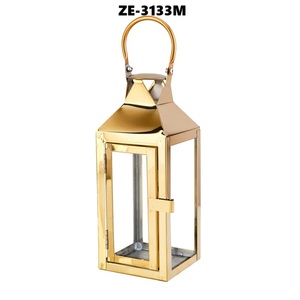 Luxury Gold Stainless Steel <b>Candle</b> Holder <b>Lantern</b> Valentine'S Day Home Decor Handmade Digital Printing Zahid Exports - Product Image 2
