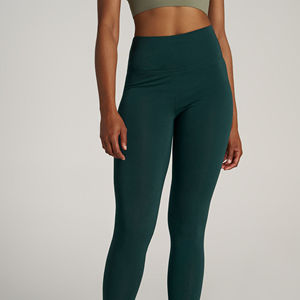 Leggings de yoga taille haute pleine longueur sans couture couleur unie en Spandex et Polyester - Product Image 6