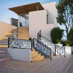 High Quality Modern Wrought Iron Stair Rails and Balcony Railings for Villa Designed for Safety Durability Elegant Outdoor Use - Product Image 3