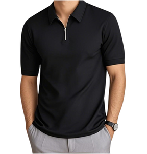 Camiseta Polo Transpirable de Última Moda para Hombre, Manga Corta, Corte Ajustado, Estilo con Cierre, Transpirable, para Usar en Verano, Camisetas Polo 2027 - Product Image 2
