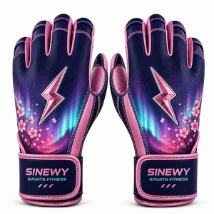 SINEWY SPORTS Guantes de Béisbol de Cuero Personalizados al por Mayor Serie Custom |   Cherry Blossom Aurora Edición Especial Limitada Transpirable XL - Product Image 1