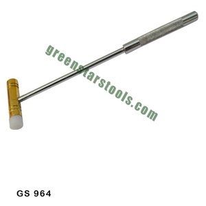 Martillo de latón y fibra con mango metálico, doble cara, que no daña, herramientas de joyería para orfebres, herramienta manual duradera |   N.° de artículo GS-964 - Product Image 2