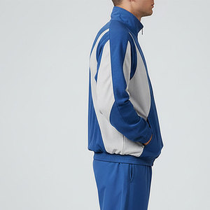 Conjunto Deportivo para Hombre, Chaqueta con Cierre y Cuello Alto, Pantalones Jogger, Color Azul con Bloques de Color, Secado Rápido, Ropa Deportiva - Product Image 3