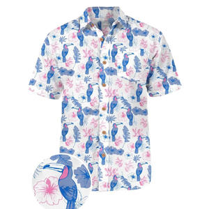 Camiseta Hawaiana para Hombre, Nueva Moda, Precio Económico, OEM, Súper Calidad, Transpirable, Logotipo/Colores Personalizados, Tendencia Actual - Product Image 6