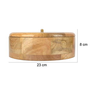 Caja para Chapati Ecológica de Madera de Mango con Utensilios de Cocina, Cacerola de Madera, Olla para Guisos - Product Image 5