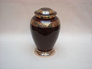 Urna Moderna Pintada a Mano para Cenizas de Adultos, Diseño Conmemorativo Personalizado, Acabado Decorativo, Recuerdo para Restos Humanos de la India - Product Image 2