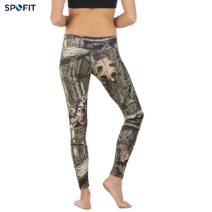 Leggings Camouflage Mi-longueur Décontractés Tricotés Respirants Séchage Rapide Extensibles pour Randonnée Camping Course Fitness Entraînement Sportif - Product Image 3