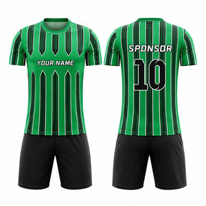 Conjunto de Uniforme de Fútbol Unisex de Alta Calidad, Sublimado, de Secado Rápido, Transpirable, 100% Poliéster, Antibacteriano, Manga Corta - Product Image 4