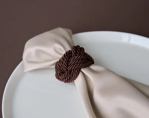 Napkin Rings Dark Chocolate Brown | For Modern and Classic <b>Table</b> Setting - Product Image 3