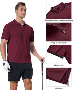 เสื้อโปโลแขนสั้นลำลองแบบมีซิปสำหรับขี่ม้า - Product Image 2