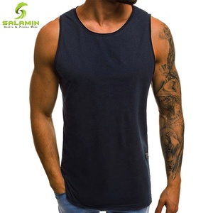 Camiseta sin mangas 100% de algodón para hombre, chaleco deportivo para gimnasio, Camiseta de tirantes para culturismo, top de Fitness informal - Product Image 6