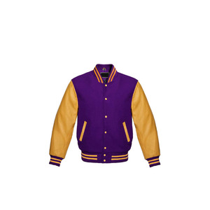 Hot Sale Winter Fashion <b>Men</b> Crew Neck Baseball Varsity Jackets <b>Men</b> Sportswear Leather Sleeves College Varsity Jacket & Coat - Product Image 1