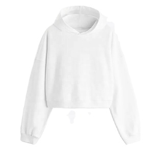 Blank Plain 100% Coton Boxy Cropped Hoodie No Strings Haute Qualité Surdimensionné Hommes Hoodies & Sweatshirts 2026 - Product Image 4