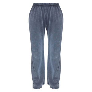 <b>Men's</b> Wide Leg Canvas Polyester Drawstring Pants Acid Wash Midweight Casual Winter Breathable Solid Color <b>Flare</b> <b>Trousers</b> - Product Image 4