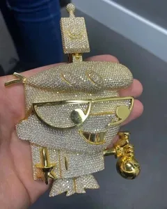 Pendentif personnalisé pour femme en moissanite ronde de 5,50 carats, Tishya Diamond, en argent sterling 925 plaqué or rose - Product Image 3