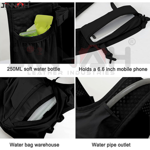 Sac à dos d'hydratation léger et imperméable E-RIKE de haute qualité avec poche à eau de 1,5 L, gilet de course personnalisé pour activités de plein air - Product Image 4