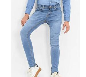 Jeans de Mezclilla para Hombre, Corte Bootcut, Cintura Media, Ajuste Slim, Lavado Medio, Algodón, Casual, Azul Sólido, Vintage, Peso Medio, Invierno/Verano - Product Image 2
