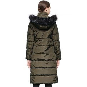 เสื้อโค้ทขนห่านแท้ 90% คุณภาพสูงสำหรับผู้หญิง แบบยาว นุ่มฟู อุ่นสบายสำหรับฤดูหนาว - Product Image 3