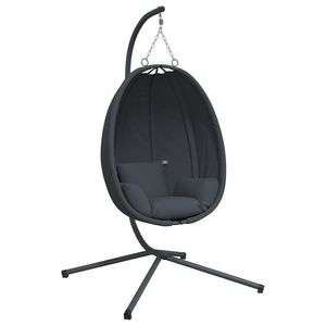 Fauteuil suspendu en acier anthracite 45,3 x 26,0 x 76,0 pouces pour la décoration de jardin - Product Image 2
