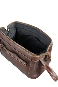 Bolsa de Aseo de Cuero Genuino Personalizada al por Mayor para Hombres, Organizador de Viaje, Neceser de Afeitado y Cosméticos para Adultos - Product Image 2