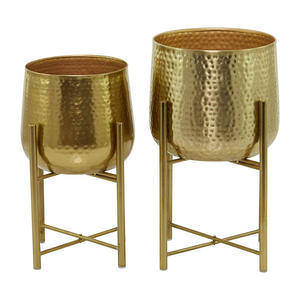 Jardinière en métal thermolaqué de qualité supérieure avec élégant support en fer, pot de fleurs décoratif pour salon et balcon - Product Image 5