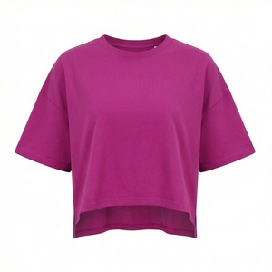 T-shirt court en coton personnalisé pour femme, imprimé, décontracté, style streetwear, fitness, gym, entraînement, vêtement de sport - Product Image 1