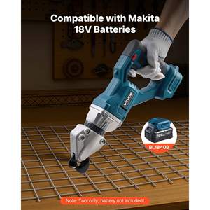 Cordless 360-Degree Pivoting Head Metal <b>Shear</b> Double Blades 25000 RPM Speed for 18 GA Galvanized Steel 20 GA <b>Scissors</b> <b>Shear</b> - Product Image 5