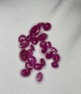 ทับทิมธรรมชาติผสม lot.ru โดยความร้อน ovals.ru สำหรับเครื่องประดับ - Product Image 3