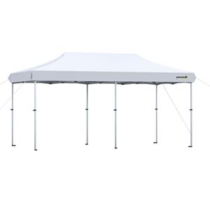 Gazebo a baldacchino impermeabile 20FT X 10FT con telaio in alluminio a doppio strato, gambe regolabili e borsa con ruote - Product Image 1