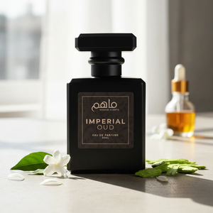Maham Scents 50ml Parfum pour Homme Imperial Oud Eau de Parfum Flacon en Verre Noir Mat Luxe Longue Durée Oriental Boisé Spray - Product Image 1