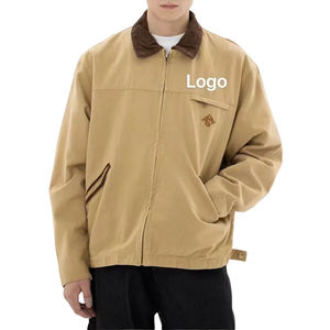 Nesta Sports 2024 Vintage Acid Wash Cargo <b>Jacket</b> for Men High Weight Streetwear <b>Zip</b> <b>Up</b> <b>Jacket</b> - Product Image 1