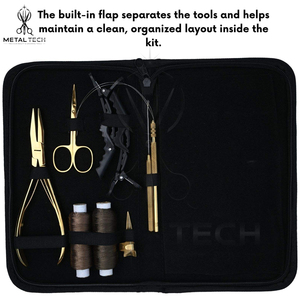 Kit Complet d'Application d'Extensions de Cheveux à Trame, Pinces en Acier Inoxydable Doré, Bobines de Fil à Tisser, Pinces de Sectionnement - Product Image 6