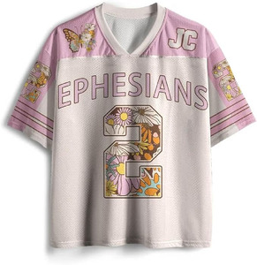 Camiseta deportiva oversize con estampado floral para mujer, cuello en V, malla, estilo casual urbano, con número gráfico, top de moda de verano - Product Image 1