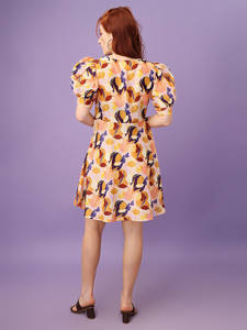 Vestido Midi con Estampado Floral para Mujer, Alta Calidad, Personalizable, Elegante, para la Noche, Cintura Natural, Tela Georgette Ecológica - Product Image 2