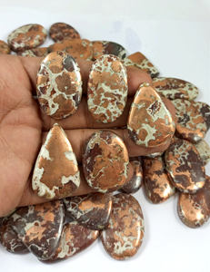 Cabujón de Dolomita de Cobre Natural, Piedra Preciosa Suelta al por Mayor, Piedra Curativa para Joyería con Alambre - Product Image 4