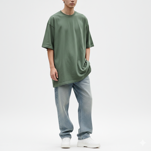 Camisetas 100% algodón con bordado personalizado, logotipo personalizado, camiseta extragrande, gramaje pesado 240GSM - Product Image 1