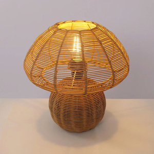 Boho Rattan Table Lamp Decorative Ceiling <b>Light</b> For Living Room Cafe Handmade Natural Pendant Lamp For Home Decor - Product Image 2