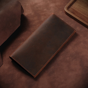 Cartera Bifold de Cuero Vacuno 100% Genuino para Hombre, Protección RFID, Hecha a Mano, Multifuncional, Diseño Paisajístico, Abierta, Superventas - Product Image 3
