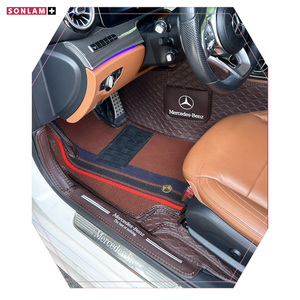 Alfombrillas de coche de cuero de carbono ODM Nano al por mayor, accesorios para coches de lujo, alfombrillas de coche personalizadas, juego completo de Mercedes Benz Clase E - Product Image 1