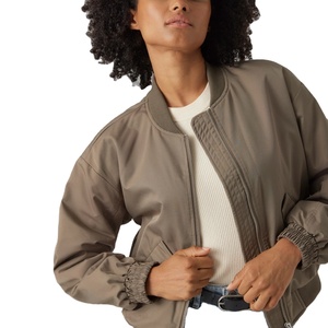 Women's 100% High Quality Breathable Anti-wrinkle Finished Worsted Bomber Jacket Cotton Filling Quick Dry Detachable <b>Hat</b> Winter - Product Image 6