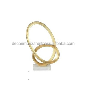 Eco-Friendly Modern Aluminum Metal Abstract Decorative Sculpture Home Decor <b>Statue</b> Accent Figurine <b>Gold</b> - Product Image 6