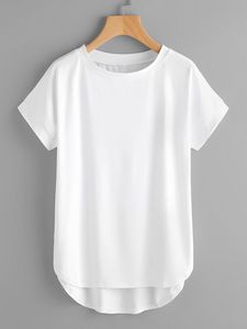 Wholesale 95% Cotton 5% Spandex <b>Tshirts</b> Round Neck Shirts Longline Summer <b>Tshirts</b> - Product Image 1