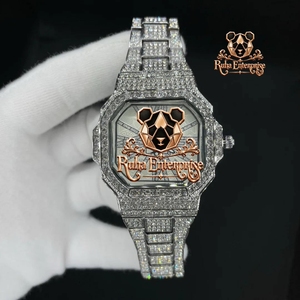 Montre automatique Crystal Crown avec boîtier en acier poli et bracelet en métal - Product Image 4
