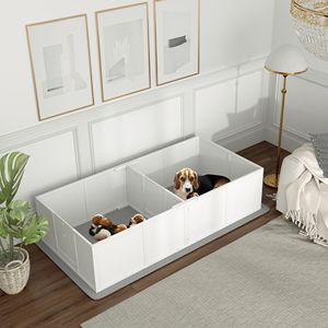 Caja de Parto para Perros Medianos y Pequeños de 77 x 38 x 19 Pulgadas con Almohadilla Impermeable y Puerta Ajustable, Casas y Muebles para Mascotas - Product Image 1