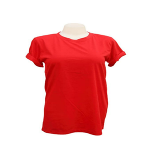 100% Organic Cotton Knitted O-Neck Short Sleeve Casual Women's T-Shirts Solid Pattern Green Washed Eco-Friendly Anti-Wrinkle - Product Image 4