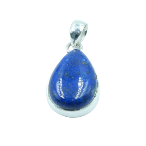 Pendentif Goutte d'Eau en Lapis Lazuli Naturel, Sertissage Bezel en Argent Sterling 925, Bijou Fait Main en Pierre Précieuse Bleue, Vente en Gros - Product Image 1