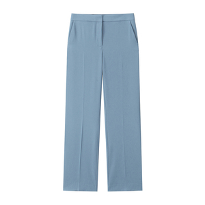 Pantalon en toile 100% coton délavé à l'acide, mi-hauteur, de qualité supérieure, léger, confortable, respirant, avec braguette boutonnée, pour femme, idéal pour le bureau et les occasions décontractées. - Product Image 1