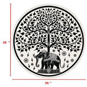 Serviette de plage ronde à imprimé design élégant, douce, de qualité supérieure, design d'été, serviette ronde Mandala pour la plage - Product Image 6