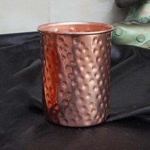 Hot Sale Copper Glass Tumbler Supplier Ayurvedic Drinking Water Cup Bulk Export Metal <b>Drinkware</b> India - Product Image 3